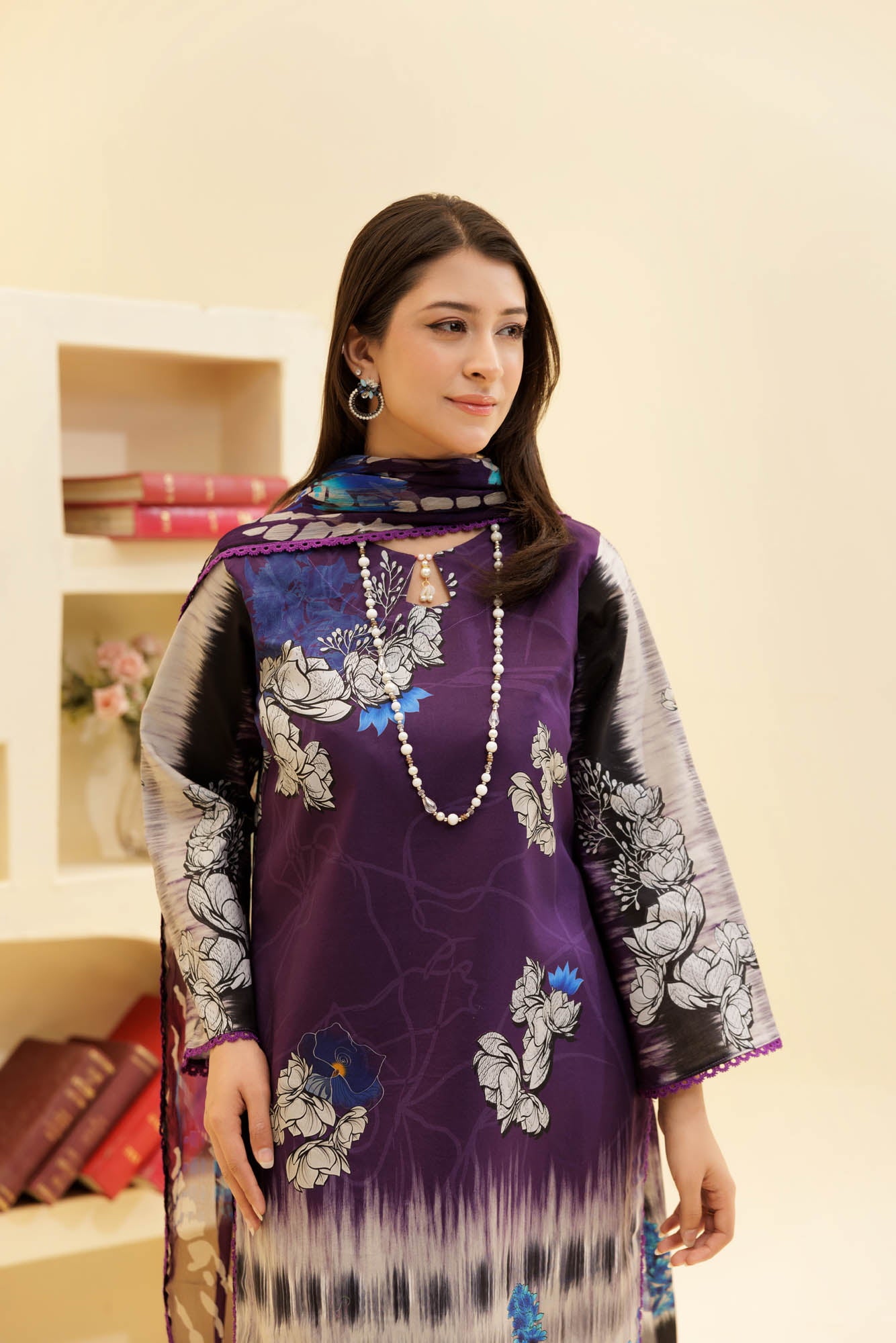 3 Piece Unstitched Printed Lawn Suit | KL133