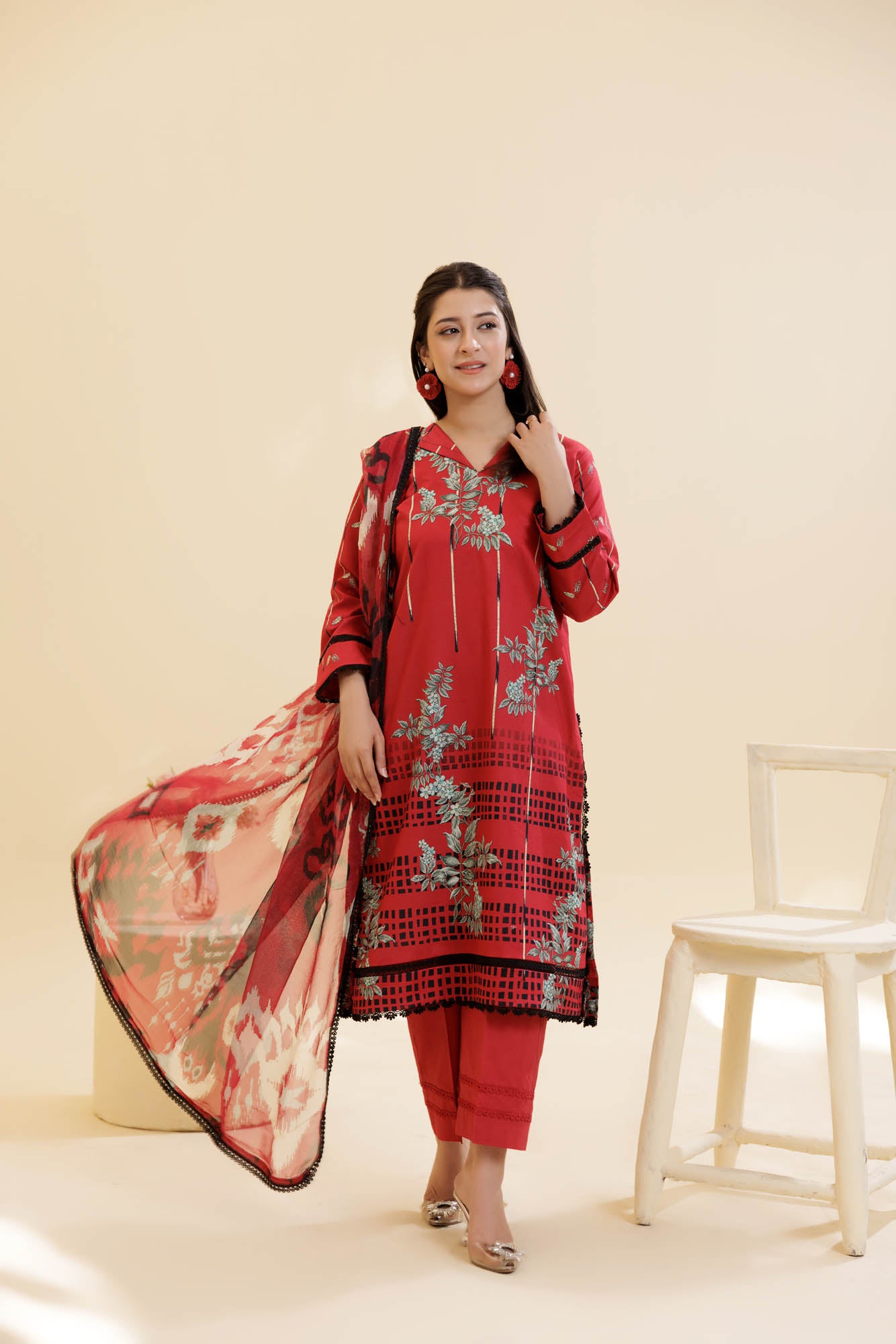 3 Piece Unstitched Printed Lawn Suit | KL141