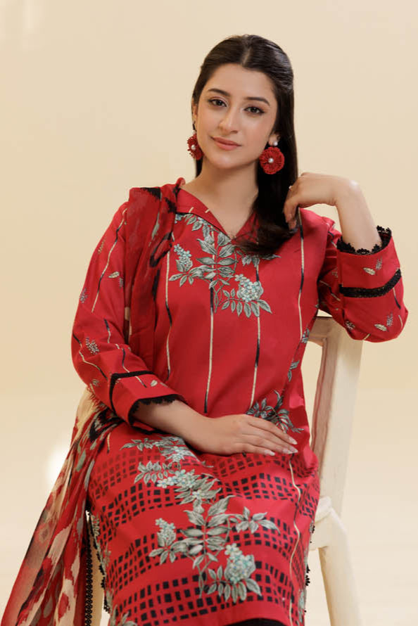 3 Piece Unstitched Printed Lawn Suit | KL141