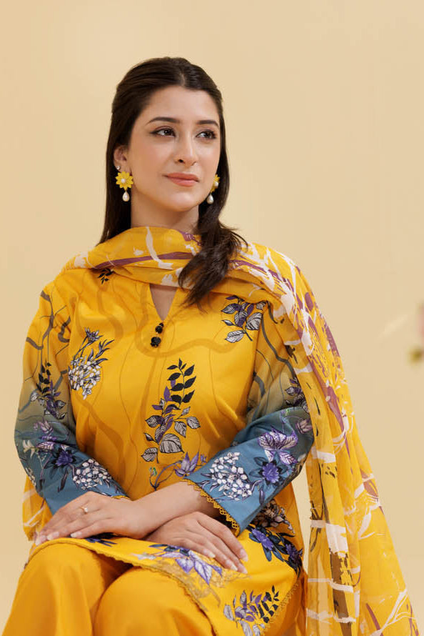 3 Piece Unstitched Printed Lawn Suit | KL142