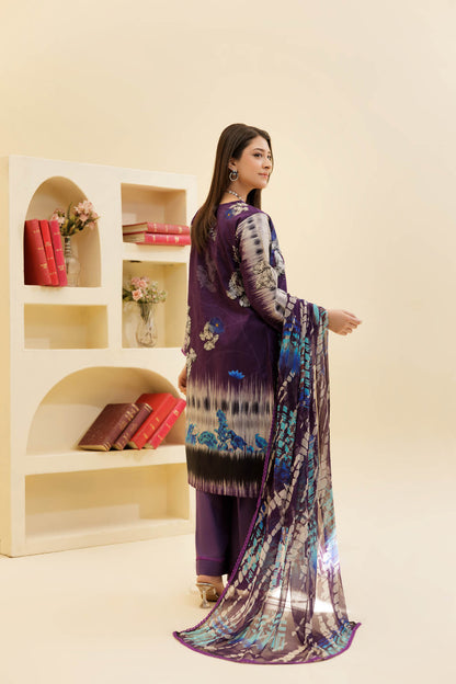 3 Piece Unstitched Printed Lawn Suit | KL133