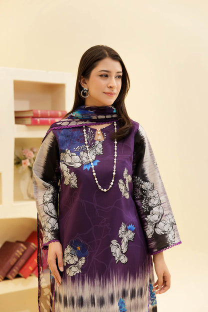 3 Piece Unstitched Printed Lawn Suit | KL133