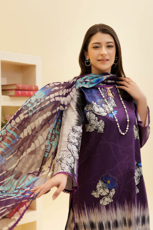 3 Piece Unstitched Printed Lawn Suit | KL133