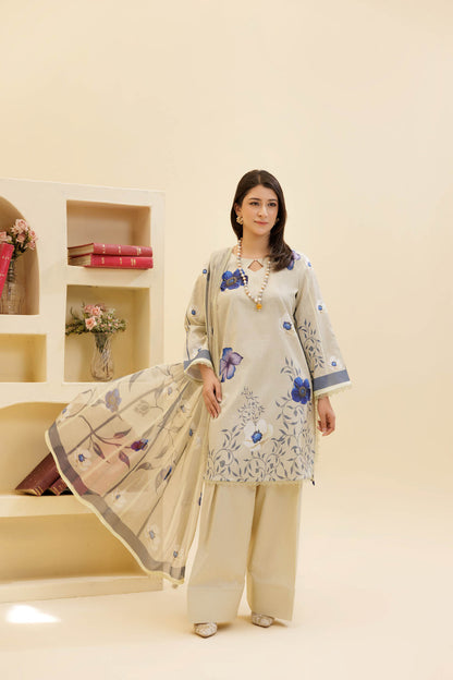 3 Piece Unstitched Printed Lawn Suit | KL135