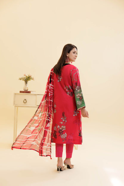 3 Piece Unstitched Printed Lawn Suit | KL137