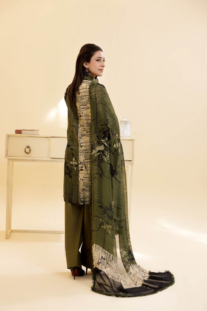 3 Piece Unstitched Printed Lawn Suit | KL139