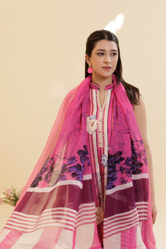 3 Piece Unstitched Printed Lawn Suit | KL140
