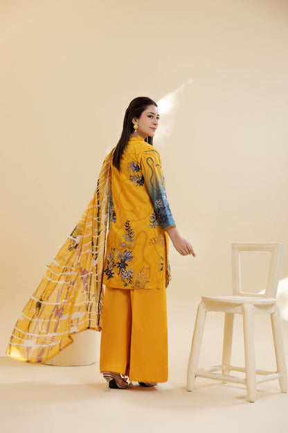 3 Piece Unstitched Printed Lawn Suit | KL142