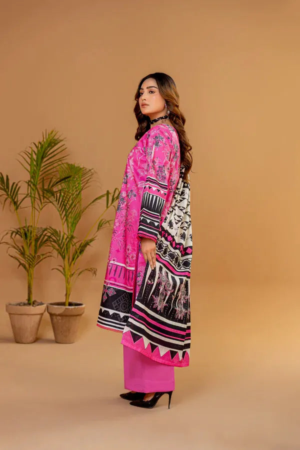 3 Piece Unstitched Printed Lawn Suit | KL130