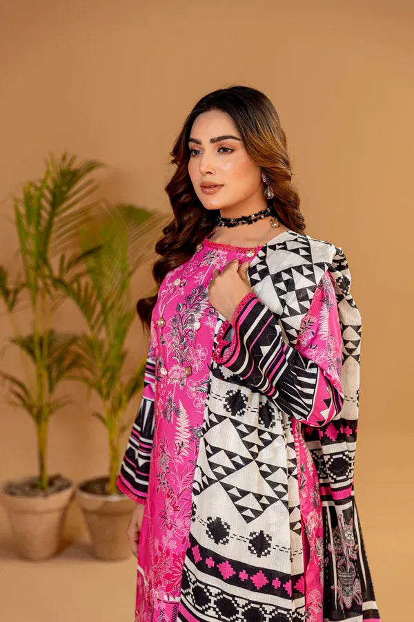 3 Piece Unstitched Printed Lawn Suit | KL130