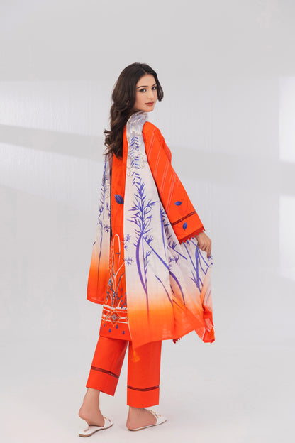 3 Piece Unstitched Printed Lawn Suit | KL104