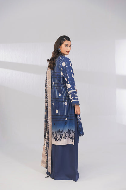 3 Piece Unstitched Printed Lawn Suit | KL106