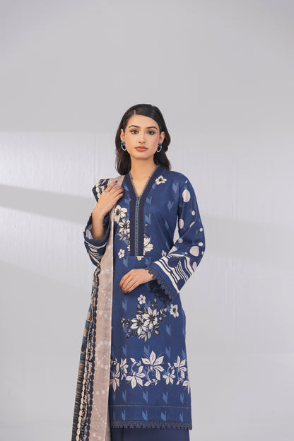 3 Piece Unstitched Printed Lawn Suit | KL106