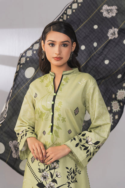 3 Piece Unstitched Printed Lawn Suit | KL109