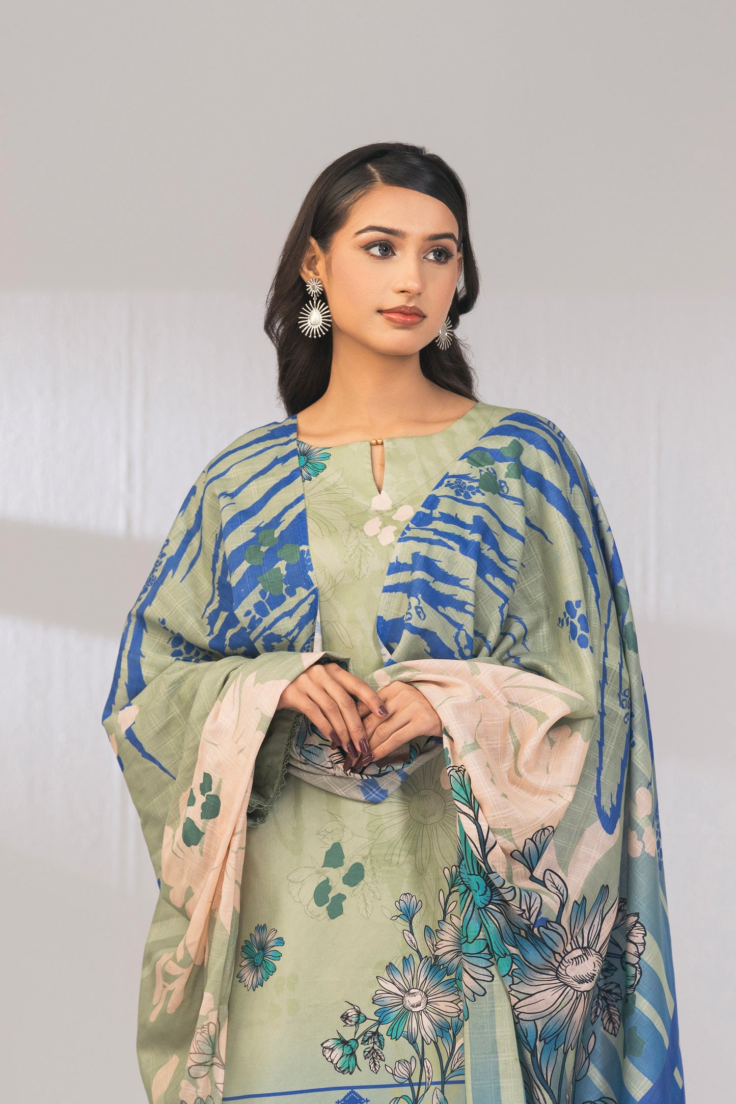 3 Piece Unstitched Printed Lawn Suit | KL110