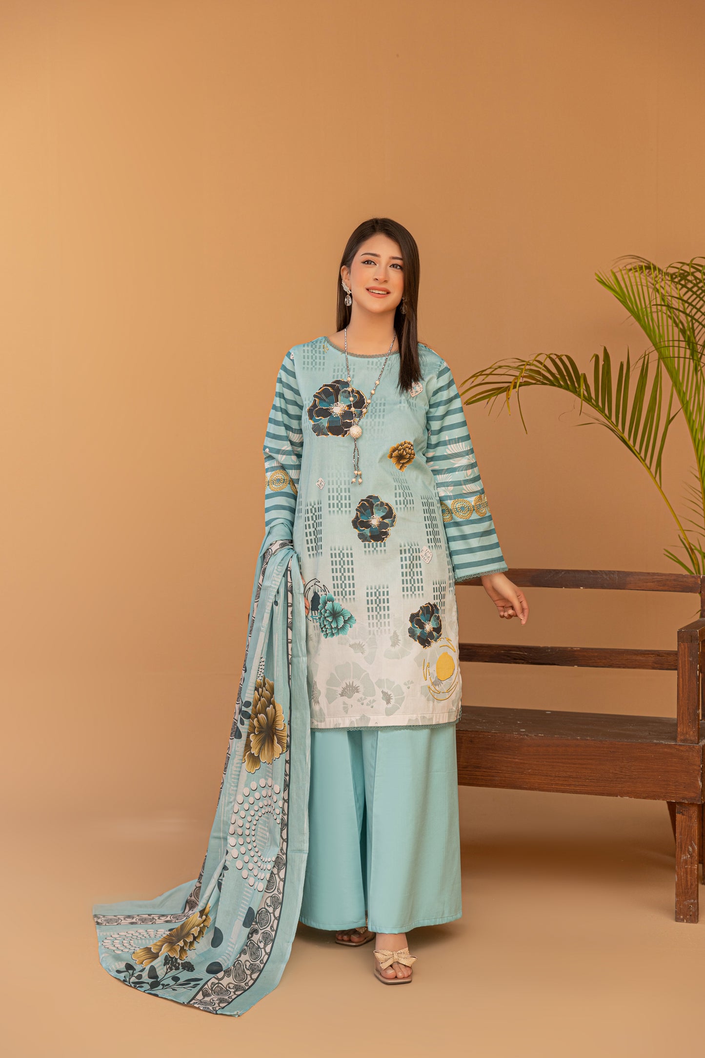 3 Piece Unstitched Printed Lawn Suit | KL113