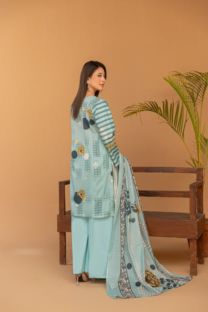 3 Piece Unstitched Printed Lawn Suit | KL113