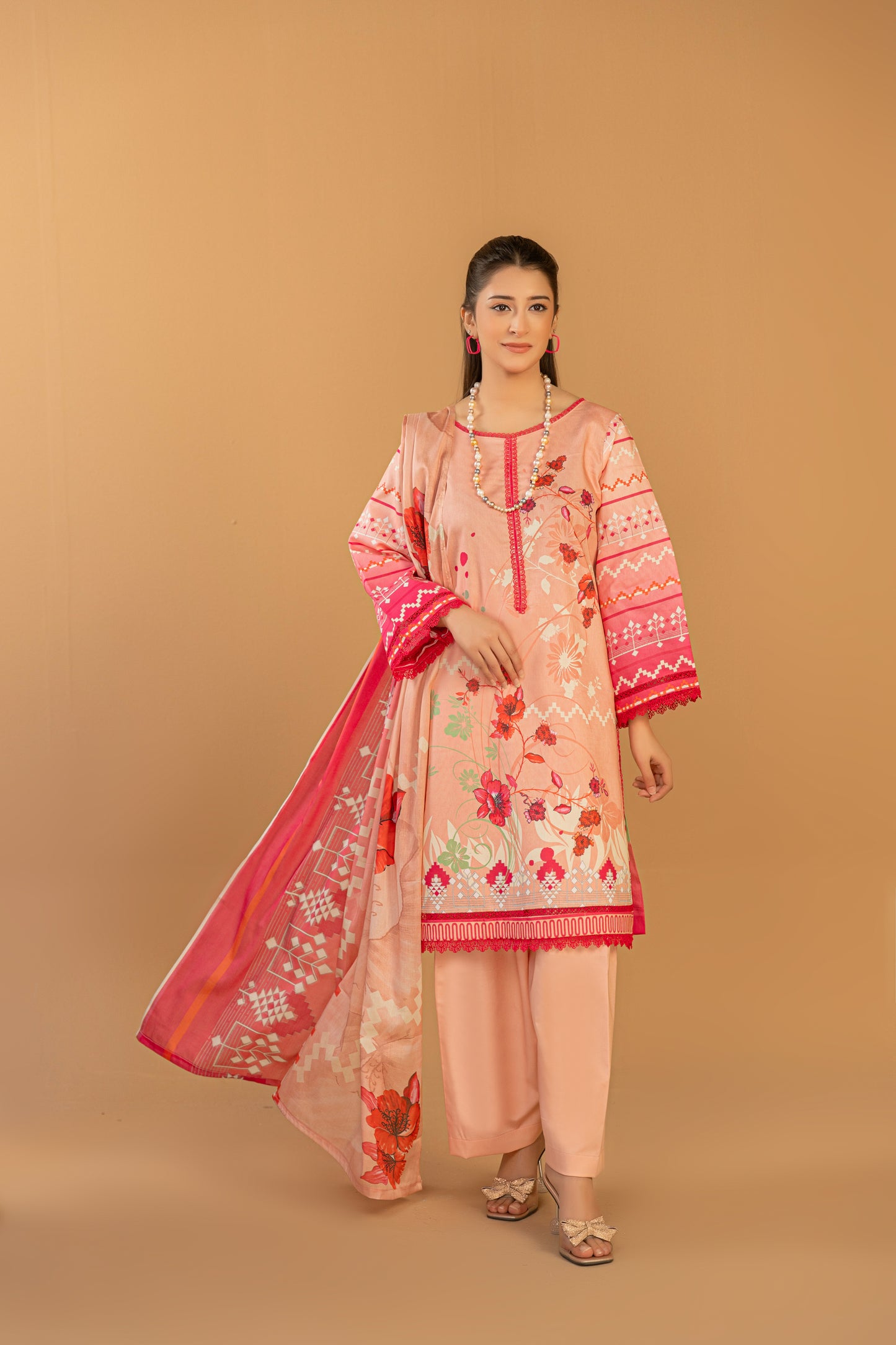 3 Piece Unstitched Printed Lawn Suit | KL117