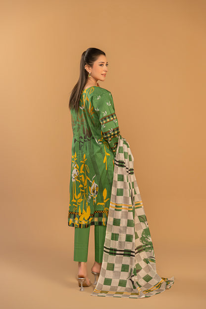 3 Piece Unstitched Printed Lawn Suit | KL121