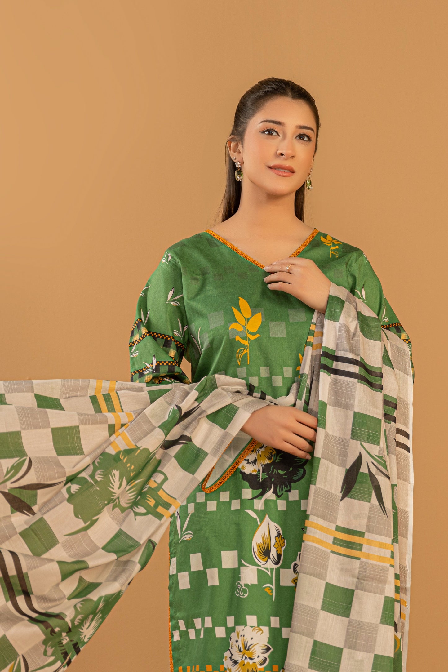 3 Piece Unstitched Printed Lawn Suit | KL121