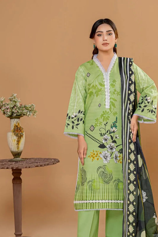 3 Piece Unstitched Printed Lawn Suit | KL132