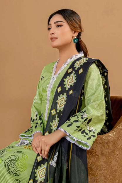 3 Piece Unstitched Printed Lawn Suit | KL132