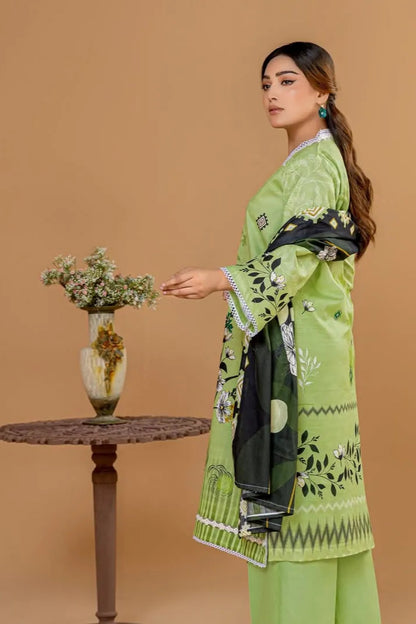 3 Piece Unstitched Printed Lawn Suit | KL132