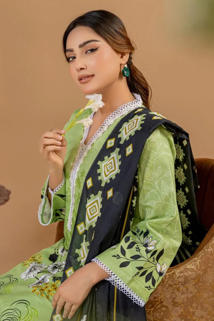 3 Piece Unstitched Printed Lawn Suit | KL132