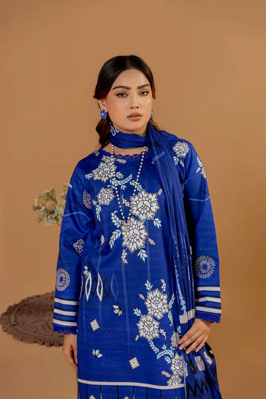 3 Piece Unstitched Printed Lawn Suit | KL123