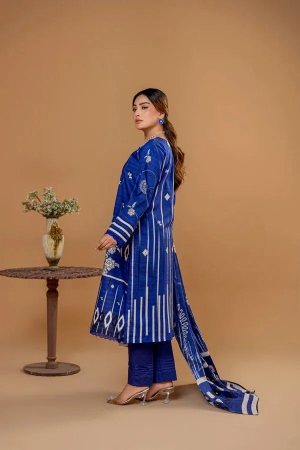 3 Piece Unstitched Printed Lawn Suit | KL123