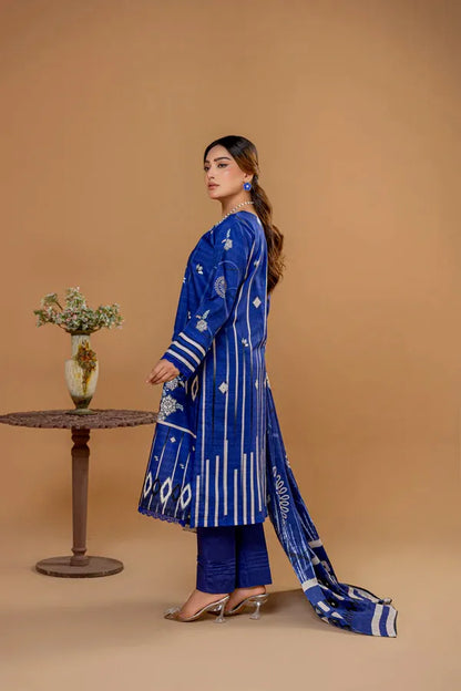 3 Piece Unstitched Printed Lawn Suit | KL123