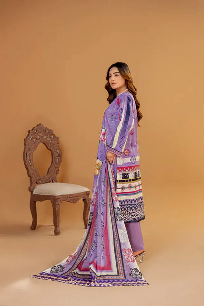 3 Piece Unstitched Printed Lawn Suit | KL125