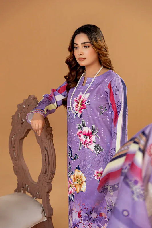 3 Piece Unstitched Printed Lawn Suit | KL125