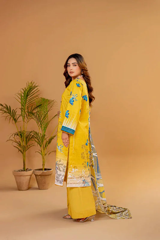 3 Piece Unstitched Printed Lawn Suit | KL126