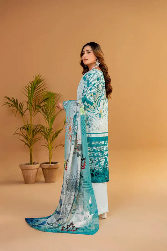 3 Piece Unstitched Printed Lawn Suit | KL127