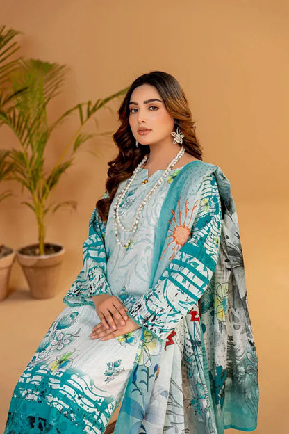 3 Piece Unstitched Printed Lawn Suit | KL127